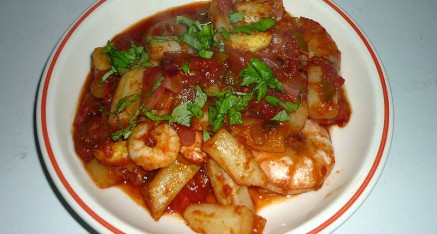 Shrimps mit Spargel